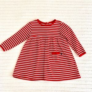 John Maman Bébé Red&White long sleeve dress. Size 2-3. Great used condition.